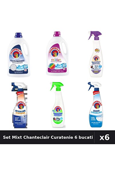 Chanteclair Set 6 Detergent și Degresant - Curatare Profunda, Color, Anticalc...