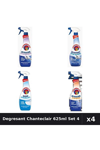 Chanteclair Set 4 Degresant Anticalcar 625ml - Extra Parfumat, Puternic, Rapi...