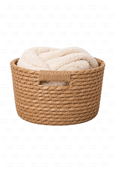 NATUREL DEKOR Wicker Natural 23X13 cm Seagrass Basket, Flower Pot, Organizer ...