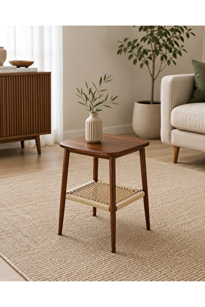 TrentonGCC Modern Square Side Table with Storage Shelf – Stylish Coffee End T...