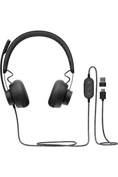 logitech Ενσύρματα ακουστικά πολυμέσων Zone On-Ear με μικρόφωνο USB-C / USB-A...