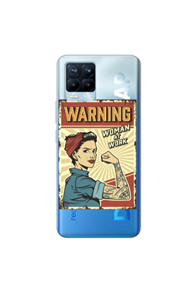 Other Realme 8 Pro Woman at work Transparent Silicone TPU Θήκη