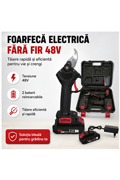 OEM Foarfeca electrica fara fir 48V cu 2 baterii