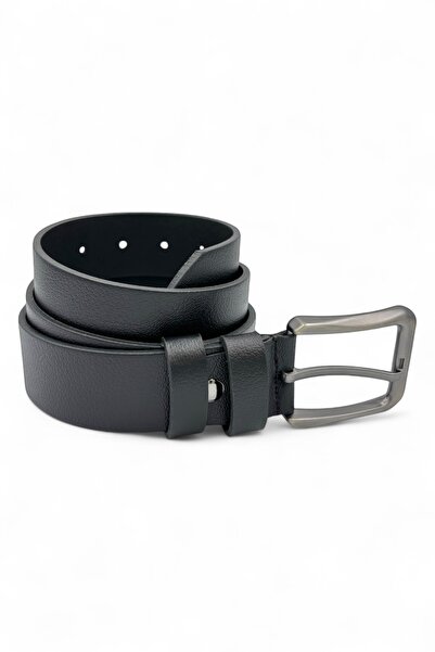 ÖZTÜRK DERİ Stylish and Minimalist Black Leather Belt for Men