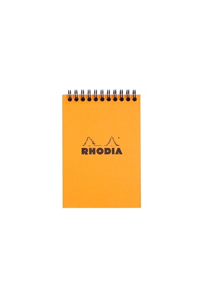Rhodia Notepad A6, spiral-bound, 80 sheets, Classic, orange