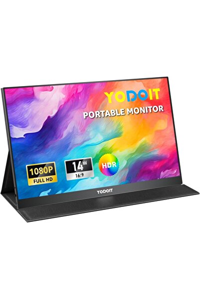 Yodoit Monitor Portabil 14‘’, Panou IPS, FHD 1920×1080, 16:9, Yodoit, Monitor...