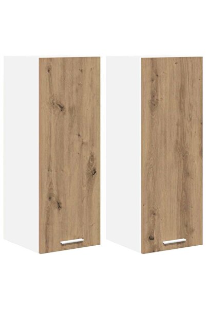 vidaxl Wall cabinet 2 pcs Artisan Oak and White 30 x 31 x 80 cm