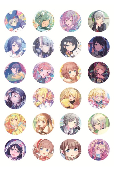 nihonwosekai Hatsune Miku Pjsekai Set de stickere anime colorate cu Leo, 24 d...