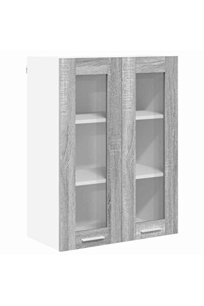 vidaxl Wall cabinet with door Sonoma Grey 60 x 31 x 80 cm Composite wood