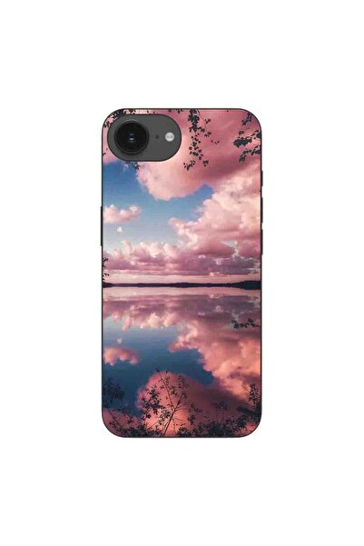 OEM Husa compatibila cu Apple iPhone 16e Silicon Gel Tpu Model Pink Clouds