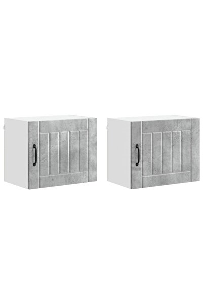 vidaxl Lucca Kitchen Cabinet 2 pcs Concrete Grey 50 x 31 x 40 cm