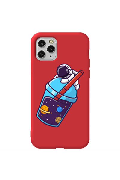 Other Apple iPhone 11 Pro Max Longing in space Red Colored Silicone TPU Θήκη