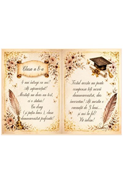 Decoratiuni Dulci Imagine comestibila Carte pentru Dna./Dl. DIRIGINTE