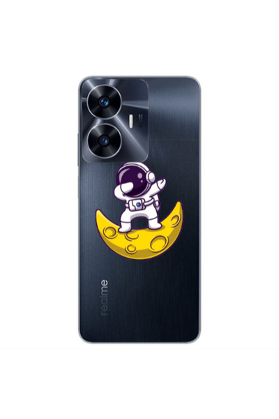 Other Realme Note 50 Astronaut on the moon Transparent Silicone TPU Θήκη