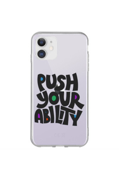 Other Apple iPhone 12 Push Your Ability Transparent Silicone TPU Θήκη