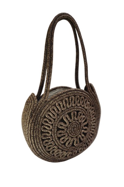 OUEEN ELİZABETH Rope Braid Knitted Women's Shoulder Bag