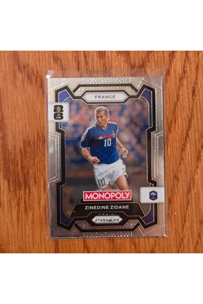 Panini Prizm Monopoly Zinedine Zidane No. 9 Licensed Playing Cards - Silver