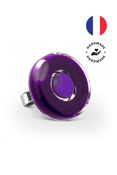 Pylones Glass Ring - Duo - Medium Milk
