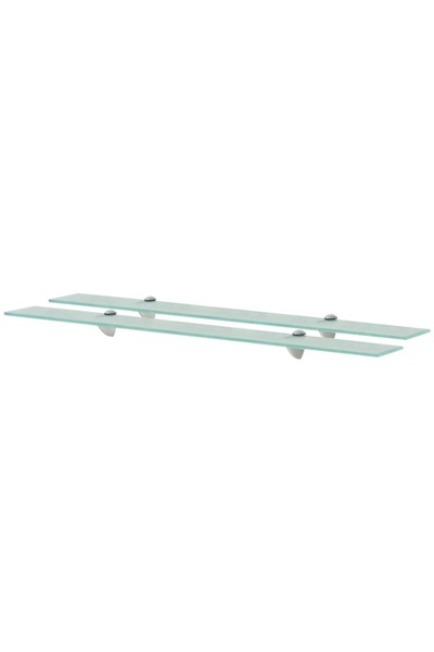 vidaxl Rafturi suspendate, 2 buc., 90 x 10 cm, sticlă, 8 mm
