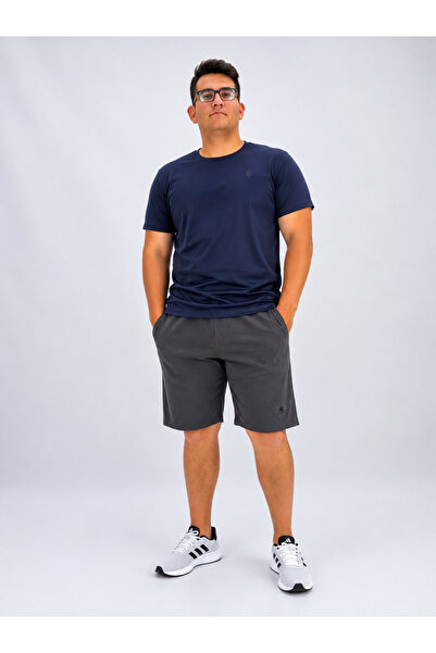 ANNEX Large Size Elastic Waist Lace-Up Cotton Men's Shorts with Zipper Pocket...