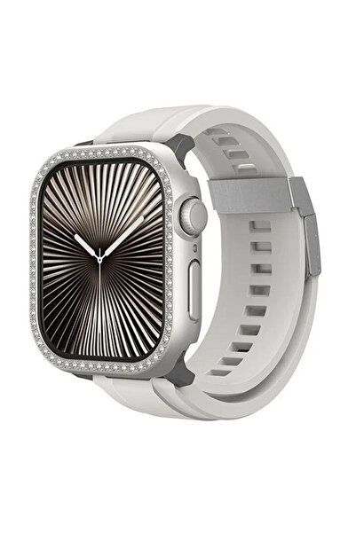 Amazingthing Θήκη Glamour GleamFit Titanium Apple Watch 46mm