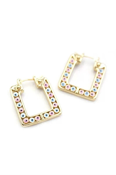 Marsilyan Nvdn- Ieg - Square Evil Eye Earrings - Gold Iegrs-Nvdn1