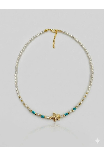 Marsilyan Nvdn- Ieg - Colorful Stone Sea-Themed Pearl Necklace Iegrs-Nvdn1