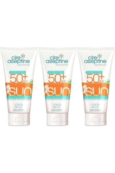 CIRE ASEPTINE Sun Sunscreen Cream Children 50+ Spf 150 ml (Set of 3)