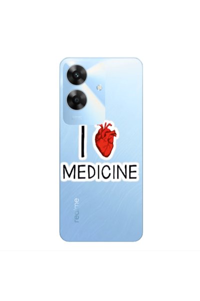 Other Realme Note 60 I Love Medicin Transparent Silicone TPU Θήκη