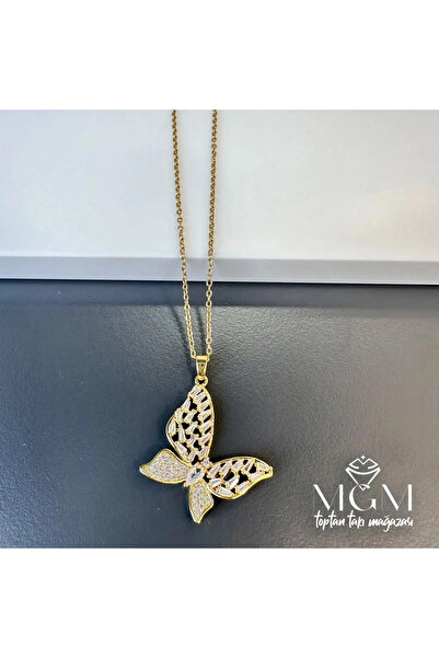 Marsilyan Nvdn- Ieg - Steel Zircon Stone Butterfly Necklace Iegrs-Nvdn1