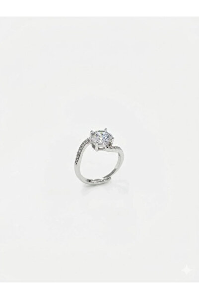 Marsilyan Nvdn- Ieg - Half Round Stone Baguette Stone Model Solitaire Ring Ie...