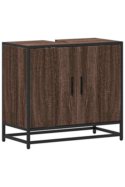 vidaxl Dulap pentru chiuvetă de baie stejar maro 65x33x60 cm lemn
