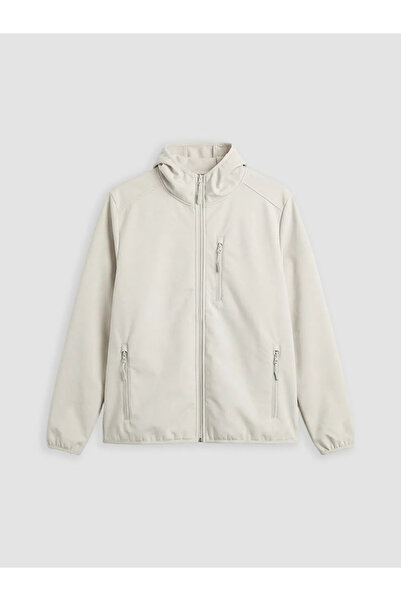 LC Waikiki Beige Hooded Men's Jacket