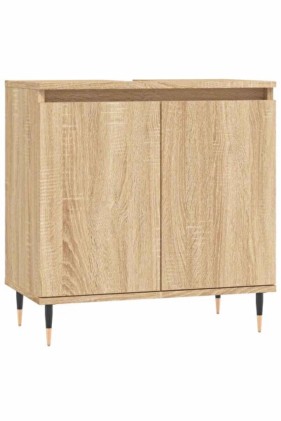 vidaxl Bathroom cabinet, sonoma oak, 58x33x60 cm, processed wood