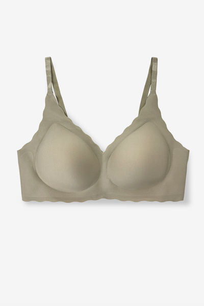 ZICCHO Seamless Bra with Curved Detail Without Underwire