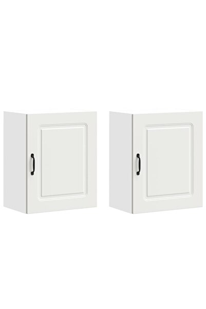 vidaxl Kitchen cabinets 2 pcs "Kalmar" white processed wood