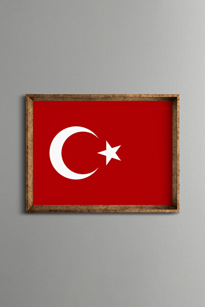epiqart Turkish Flag - Vintage Patterned Frame - Slim Model