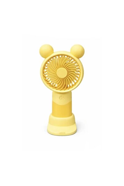 MASHASHOP Mini ventilator, portabil, cu suport, USB, galben, 15 cm