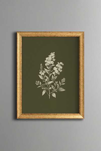 epiqart Elegant White Floral Design - Vintage Patterned Frame - Slim Model