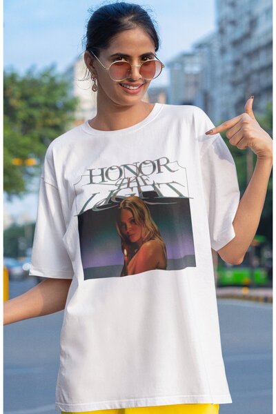 SEVBANO Μπλουζάκι Zarıa Larsson Singer με στάμπα Unisex Oversize