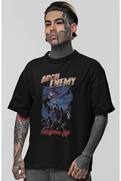SEVBANO Arch Enemy Rock Metal Music Band Printed Unisex Oversize T-Shirt