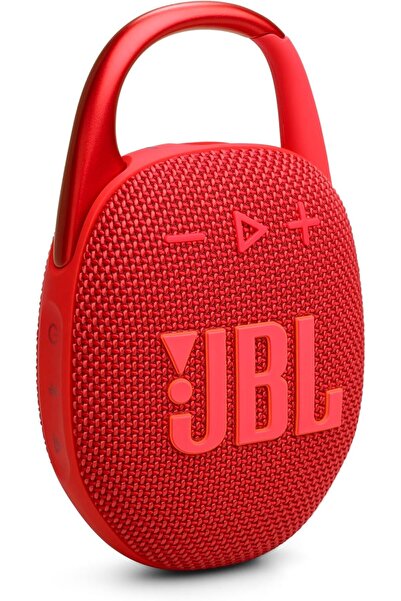 JBL سماعة بلوتوث محمولة للغاية ومقاومة للماء والغبار (لونها أحمر) - كليب 5