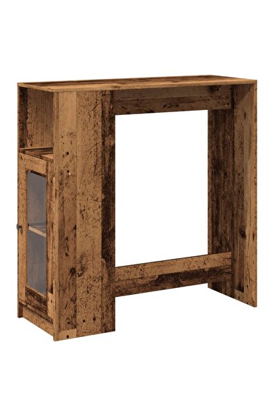 vidaxl Masă bar cu rafturi, lemn vechi 101x40x103,5 cm lemn prelucrat