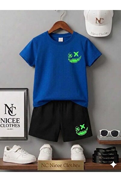 NC Nicee Clothes ΚΑΛΟΚΑΙΡΙΝΟ ΠΑΙΔΙΚΟ ΜΠΛΟΥΖΑΚΙ ΚΑΙ ΣΟΡΤΣ UNISEX (ΠΡΑΣΙΝΟ ΣΧΕΔ...
