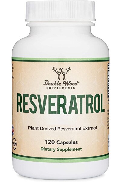 Double Wood Supplements ريسفيراترول 500 ملغ لكل حصة، 120 كبسولة (مستخلص جذور ...
