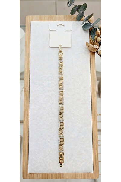 Casa Shop Lanț de damă placat cu aur de 14K, cu design geometric și pietre si...