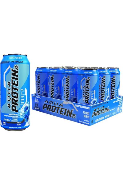 VİTALİX V Aqua Protein 25 Forrest Berry - Water With 25G Collagen, Glutamine,...