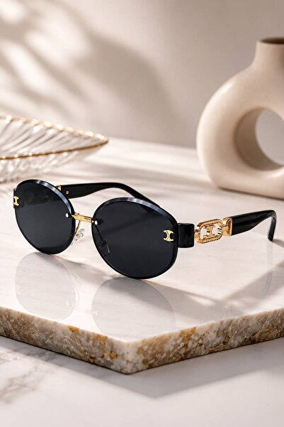 Nilu Moda New Season Modern Style Black Women's Sunglasses