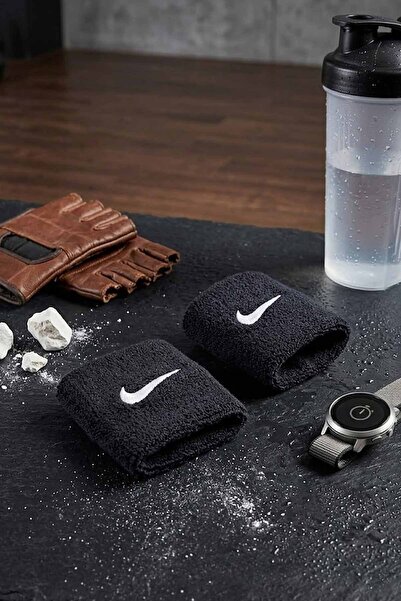 Nike Swoosh Sporcu Bilekliği - 2'li Paket Çift Yönlü Havlu Ter Bandı, Tenis, ...