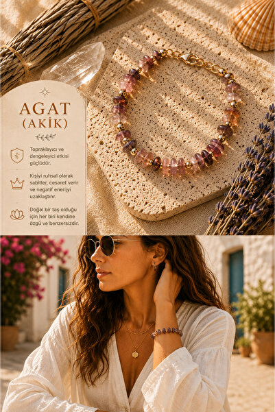 Jack Ferrero Agate Stone Natural Stone Bracelet.